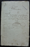 ALVERINGEM Anno 1713. Erfenis Adriana Hobet, Wwe. Gh. Borrij - Manuscripts