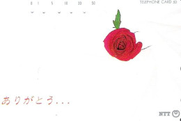 Japan: NTT - 291-204 Red Rose - Japan