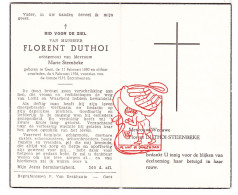 DP Florent Duthoi ° Gent 1880 † 1956 X Marie Steenbeke - Imágenes Religiosas