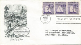 États-Unis FDC 1957 632 Virginia Of Sagadahock Construction Navale Voile - 1951-1960