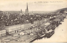 CPA -ROUEN - LES QUAIS VUE PRISE DU TRANSBORDEUR - Rouen