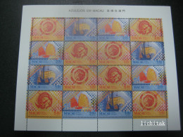 MACAU MACAO 1998 TILES IN MACAO STAMPS MINI PANE / SHEET MNH - Neufs