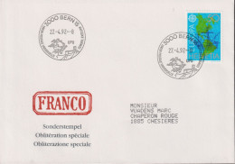 1992 Schweiz Brief, Zum:CH 826, Mi:CH 1468, EUROPA, UPU Sonderstempel, 500 J. Entdeckung Von Amerika - Lettres & Documents