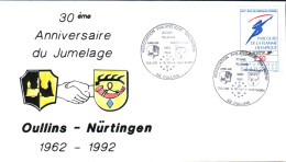 30 ANS JUMELAGE PHILATELIQUE OULLINS-NÜRTINGEN - Gedenkstempel