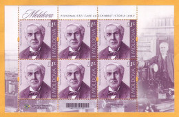 2022  Moldova Personalities Who Changed The World History 175 Thomas Edison (1847-1931), American Inventor Sheet Mint - Moldavie