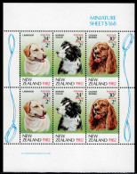 New Zealand 1982, Hunde/Chiens/Dogs: Labrador, Border Collie, Cocker Spaniel, MiNr. 849C-851C - Dogs