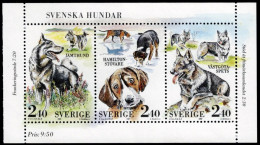 Sverige 1989, Swedish Dog Breeds: Jämtlandhund, Hamilton Sniffer Dog, West-Götaland-Spitz, MiNr. 1569-1571 - Hunde