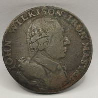 JETON HALF PENNY 1792 JOHN WILKINSON IRON MASTER ROYAUME UNI / UK TOKEN - Adel