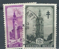 BELGIQUE -obl-1939 - COB N° 521-522- Beffrois - Usados