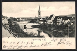 AK Rottenburg A. N., Uferansicht Mit Brücke  - Rottenburg