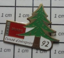 1618A  Pins Pin's / Rare & Belle Qualité / MARQUES / GRUNDIG COMITE D'ENTREPRISE SAPIN 1992 - Markennamen