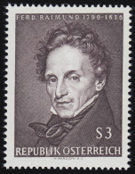 1183 175. Geburtstag, Ferdinand Raimund (1790-1836) Schriftsteller, 3 S,  ** - Ongebruikt