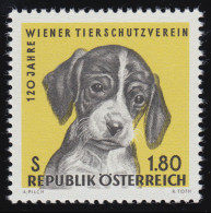 1208 120 J. Wiener Tierschutzverein, Kopf Englischer Fuchshund, 1.80 S,  ** - Ungebraucht