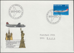 Schweiz 968 Pro Aero 1972 - Amtlicher FDC Flug Genf - New York SSt 2.5.72 - Autres & Non Classés