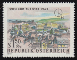 1169 WIPA 1965 Wien, Blick N. SO: Schloss Belvedere, 1.50 S + 30 G, Postfrisch** - Neufs