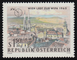 1165 WIPA 1965 Wien, Blick N. NW: Votivkirche + Schottenkirche 1.50 S + 30 G, ** - Neufs