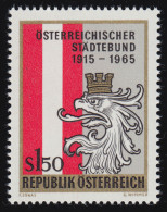1196 50 J. öst. Städteverb. Adlerkopf Mit Mauerkrone & Nationalflagge, 1.50 S ** - Unused Stamps