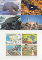 MK 48 Von UNO Genf 305-308 Gefährdete Arten Fauna 1997, Amtliche Maximumkarte - Other & Unclassified