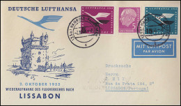 Eröffnungsflug Lufthansa Lissabon, Hamburg 2.10.1955 / Lisboa 3.10.55 - Primeros Vuelos