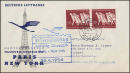 Eröffnungsflug Lufthansa LH 402 New York, Düsseldorf 23.4.1956/ New York 24.4.56 - Primeros Vuelos