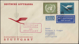 Luftpost Lufthansa Wiederaufnahme Inland, Düsseldorf/ Stuttgart 31.10.1955 - Erst- U. Sonderflugbriefe