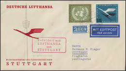 Luftpost Lufthansa Wiederaufnahme Inland, Düsseldorf/ Stuttgart 31.10.1955 - First Flight Covers