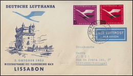 Eröffnungsflug Lufthansa Lissabon, Frankfurt /Main 2.101955 / Lisboa 3.10.55 - Erst- U. Sonderflugbriefe