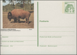 P134-j10/152 8500 Nürnberg - Tiergarten: Bison ** - Illustrated Postcards - Mint