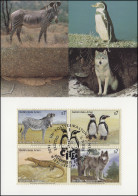 MK 18 Von UNO Wien 143-146 Gefährdete Arten Fauna 1993, Amtliche Maximumkarte - Altri & Non Classificati