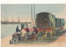 76 // DUCLAIR   Campement Des Romanichels Au Bord De La Seine  ND 30 / Colorisée - Duclair