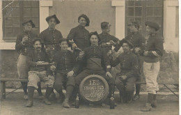 05 // BRIANCON   Carte Photo   159 Eme Chasseurs Alpins / Infanterie/ Les Francs 323 Licheurs Classe 1908 / MILITARIA * - Briancon