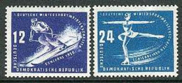 246-247 Wintersport 1950 - Abfahrtslauf Und Eiskunstlauf, Satz ** Postfrisch - Neufs