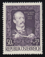 881 80 Jahre Künstlerhaus Wien, August Von Siccardsburg, 50 G + 25 G, ** - Unused Stamps
