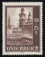 888 Wiederaufbau Salzburger Dom, Vorplatz, 50 G + 25 G, ** - Unused Stamps