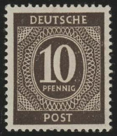 Alliierte Besetzung 918b Ziffer 10 Pf, Schwarzbraun, ** - Mint