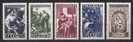 267-271 Volkshilfe 1949, 5 Werte Komplett, Satz ** - Neufs