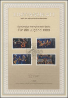 ETB 07/1988 Jugend Musiziert, Klavier, Bläser, Gitarre - 1e Dag FDC (vellen)