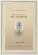 ETB 14/1990 Adolph Diesterweg, Pädagoge - 1° Giorno – FDC (foglietti)