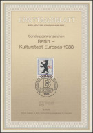 ETB 02/1988 Berlin - Kulturhauptstadt Europas - 1e Jour – FDC (feuillets)