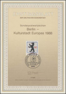 ETB 02/1988 Berlin - Kulturhauptstadt Europas - 1. Tag - FDC (Ersttagblätter)