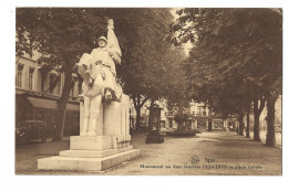 Spa.    Monument Au 4me Lanciers   1914 - 1918   Et Place Royale.   /   1933   Naar   Edeghem - Monumentos A Los Caídos