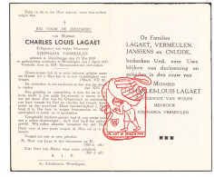 DP Charles Louis Lagaet ° Destelbergen 1859 † Wondelgem 1945 X Stephania Vermeulen // Janssens Cnudde - Images Religieuses