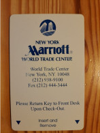 Marriott Hotel Keycard USA - World Trade Center, New York - Hotelkarten