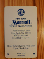 Marriott Hotel Keycard USA - World Trade Center, New York - Cartas De Hotels