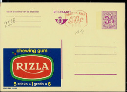 Publibel Neuve N° 2558 + P 014 ( Chewing Gum - RIZLA ) - Werbepostkarten