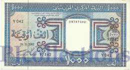 MAURITANIA 1000 OUGUIYA 2002 PICK 9c XF/AU - Mauritanien