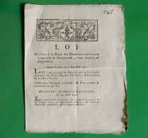 D-FR Révolution 1791 Regie Des Domaines Nationaux Corporels & Incorporels, Non Aliénés Ni Supprimés - Historical Documents