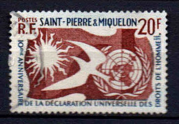 St Pierre Et Miquelon    - 1958 -  Droits De L' Homme -  N° 358  - Oblit - Used - Oblitérés