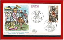 F.D.C - 1969 -  N° 1617 - ENVELOPPE PREMIER JOUR - 8 NOV 1969 - PONTCHARA - CHEVALIER BAYARD  - COTE : 2.00 € - 1960-1969