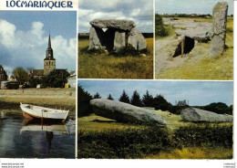 56 LOCMARIAQUER N°2829 Eglise Dolmen De Kercadoret BUS Chausson Ancien Citroën Traction Peugeot 403 Pompes à Essence - Locmariaquer